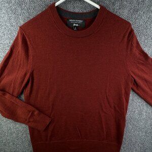 Banana Republic Baruffa Pullover Knit Sweater Soft Medium Red Merino Wool Adult